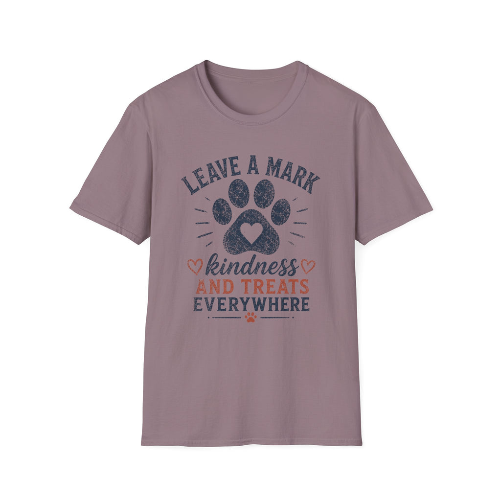 Leave A Mark Kindness and Treats Everywhere Pawprint T-Shirt
