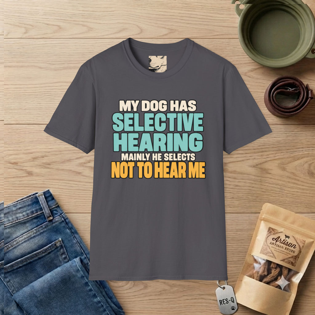 Selective Hearing Text T-Shirt