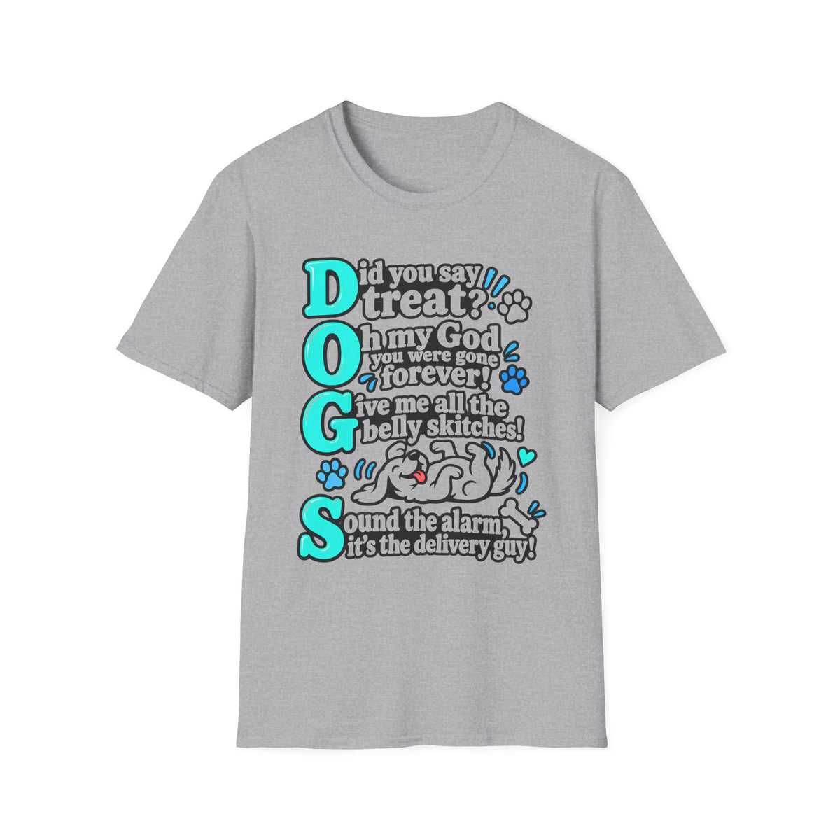 Teal DOGS   T-Shirt