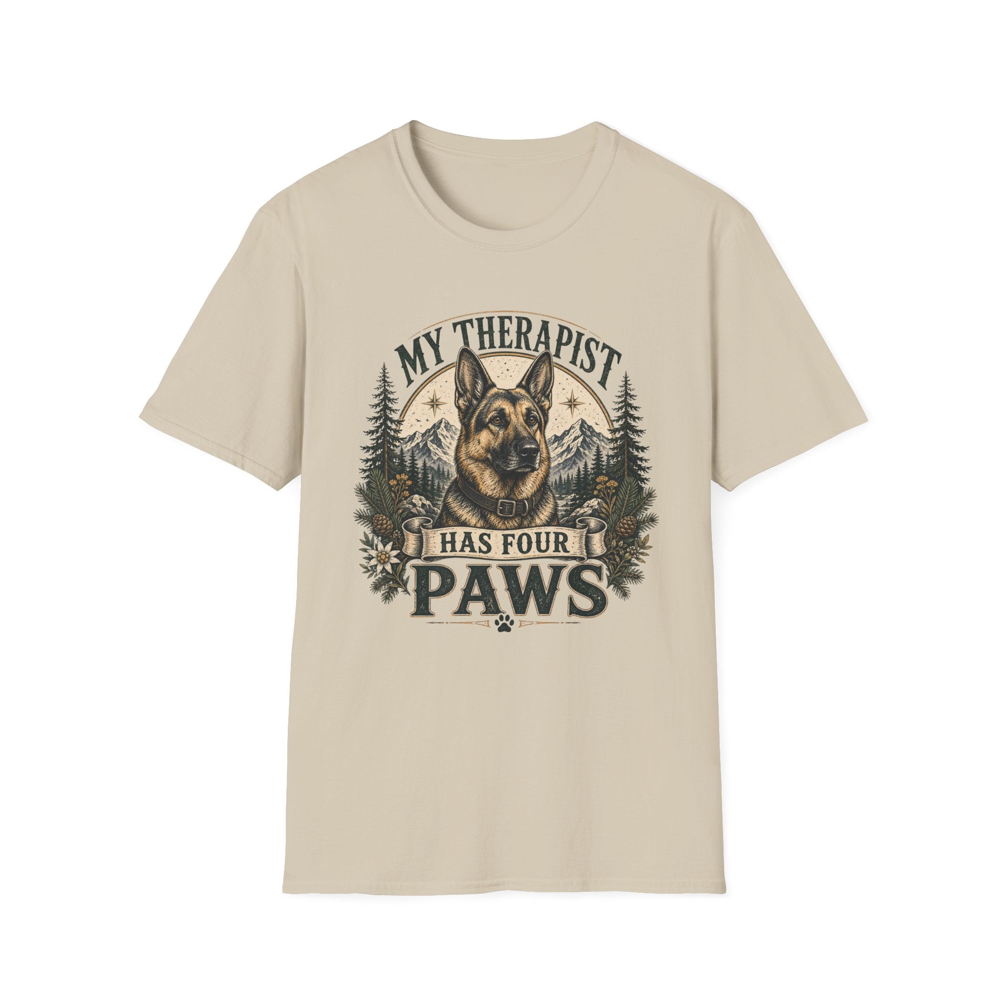 German Shepherd My Therapist Has Four Paws T-Shirt