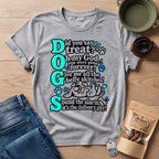 Teal DOGS   T-Shirt