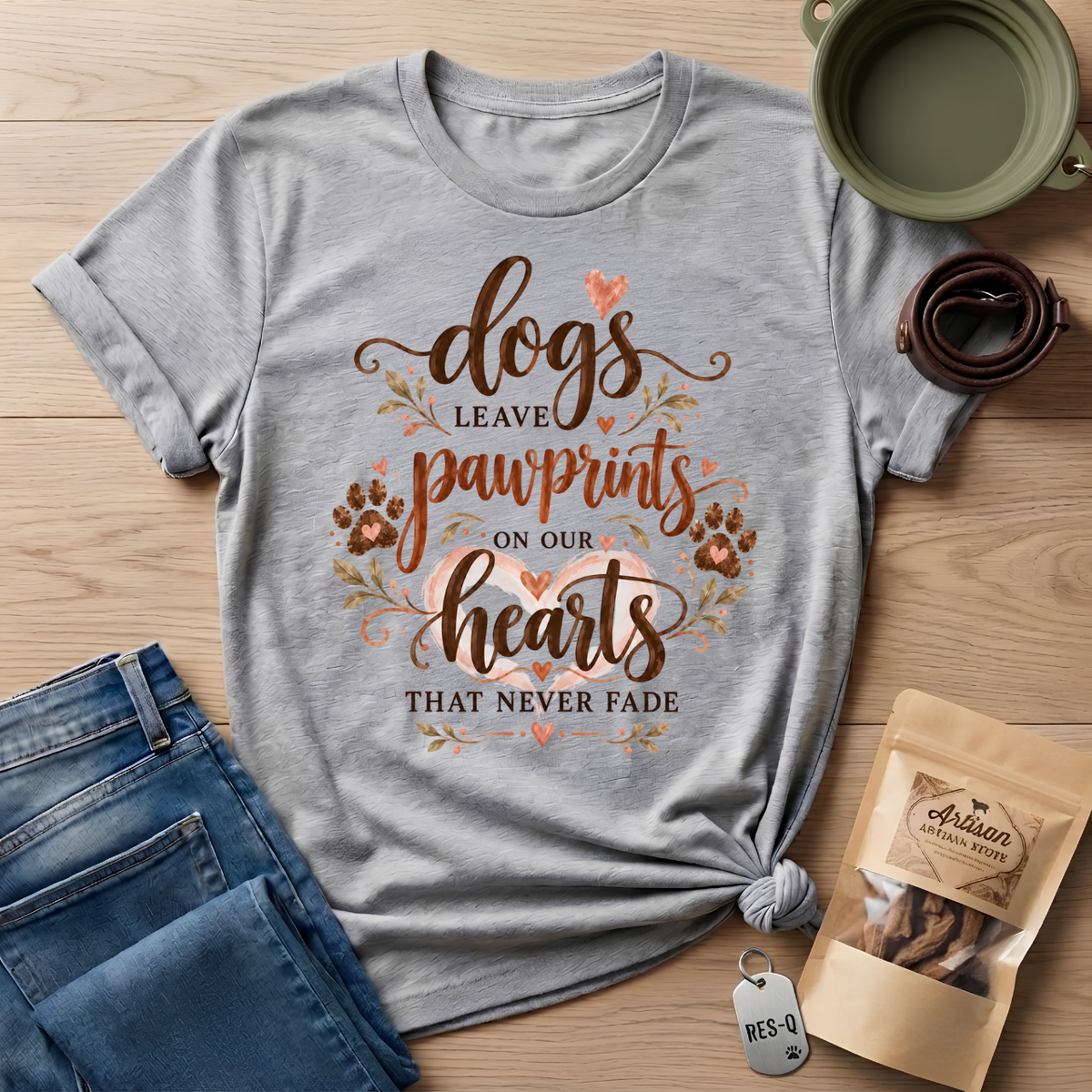 Pawprints Hearts T-Shirt