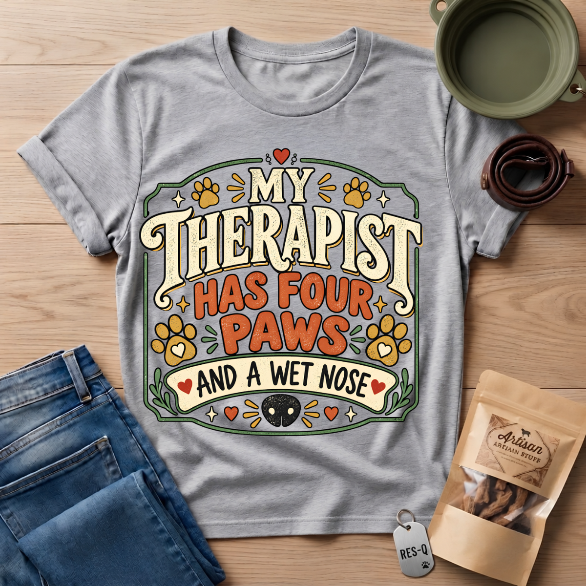 Four Paws Therapist T-Shirt