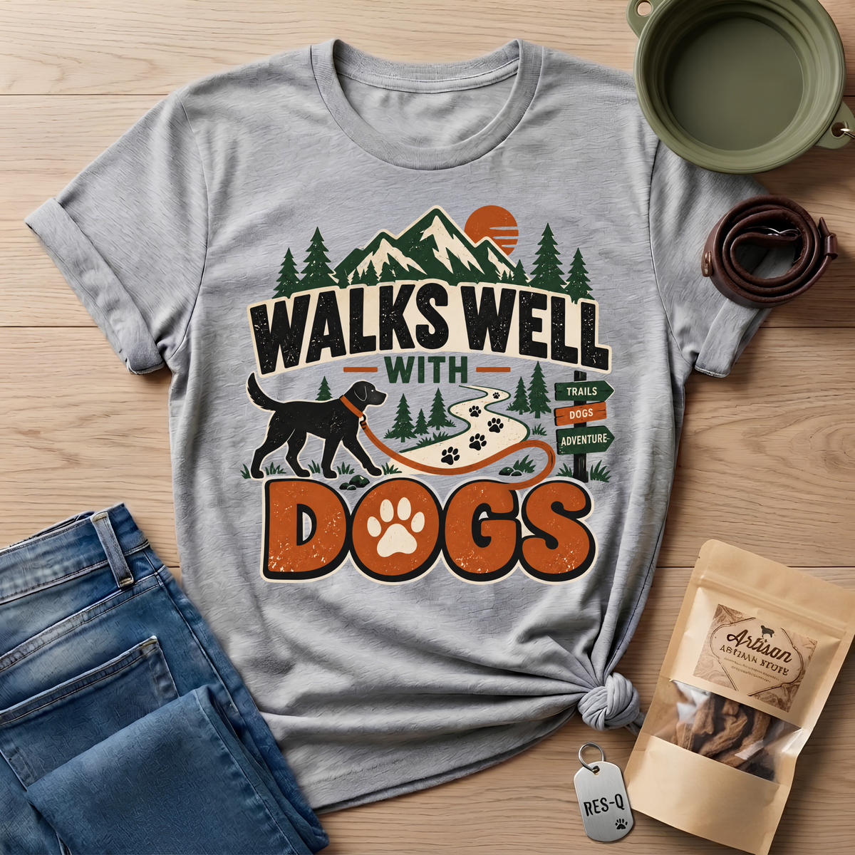 Walks Well Dogs T-Shirt