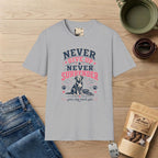 Pink Never Give Up Never Surrender T-Shirt