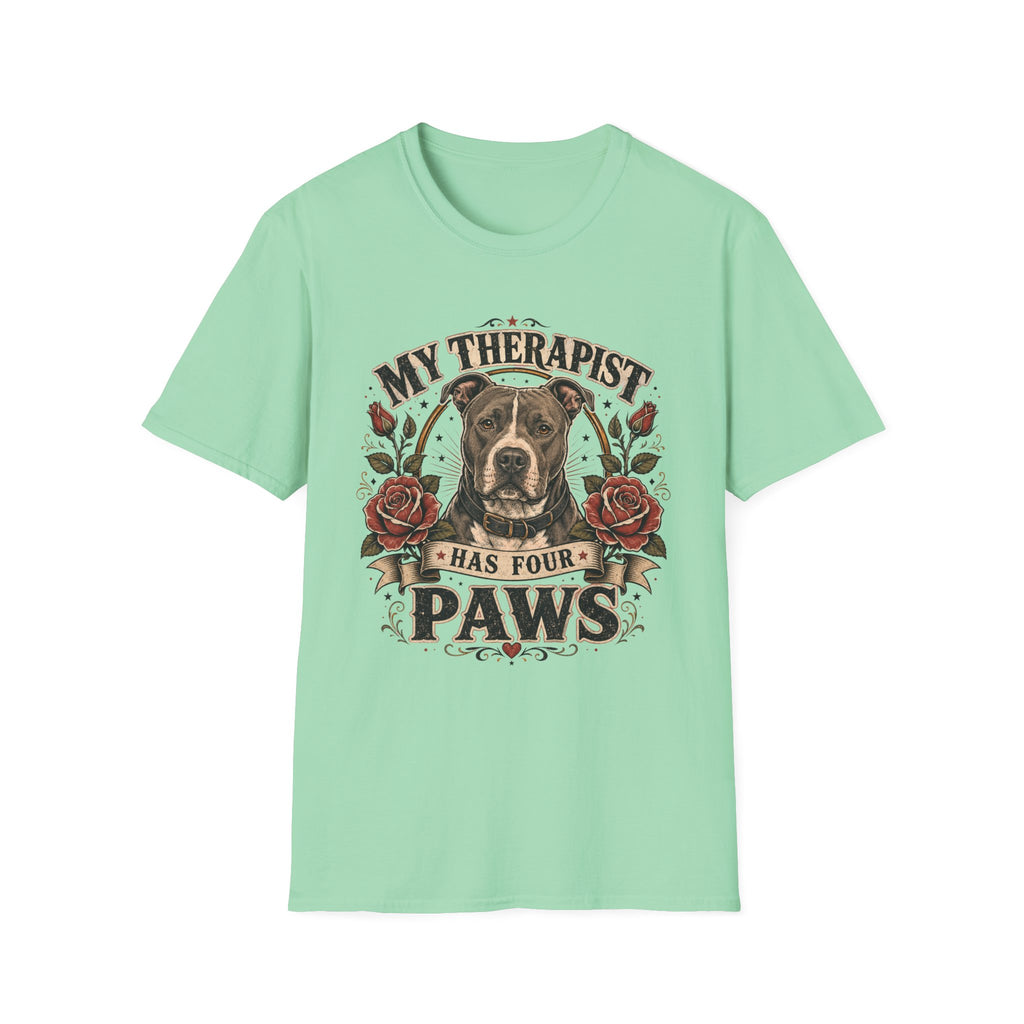 Pitbull My Therapist Has Four Paws T-Shirt