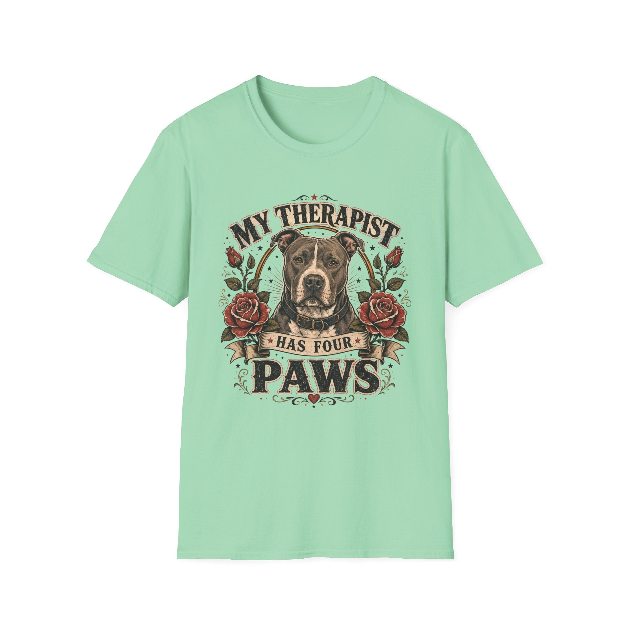 Pitbull My Therapist Has Four Paws T-Shirt