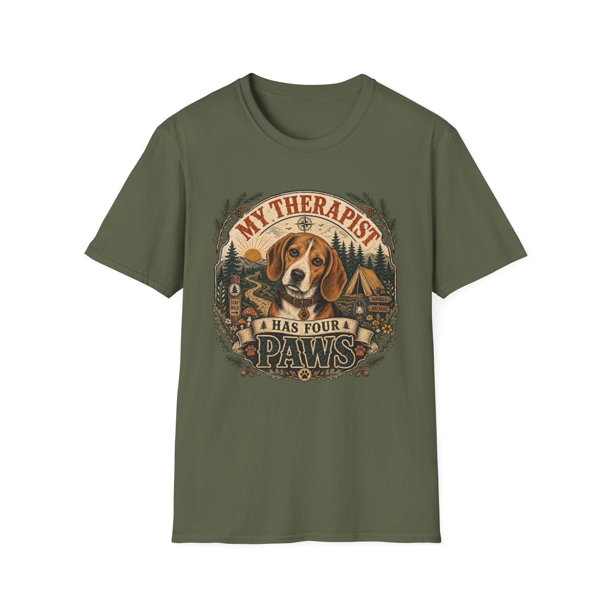 Beagle My Therapist Has Four Paws T-Shirt