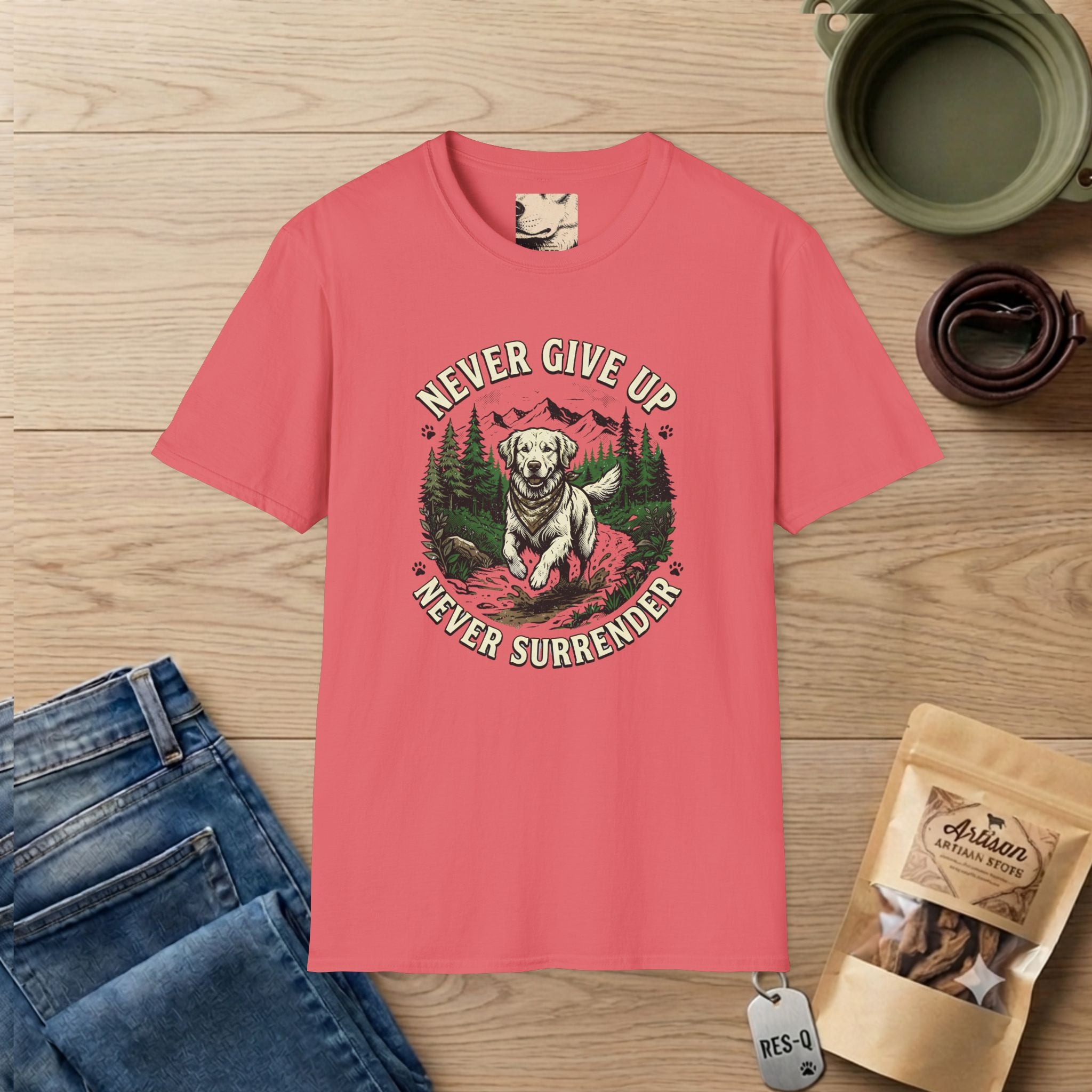 Rugged Never Give Up Never Surrender T-Shirt