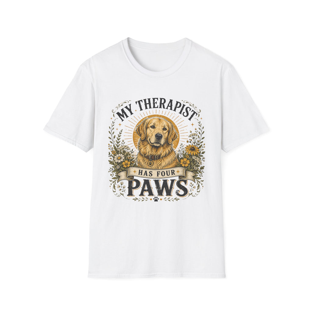 Golden Retriever My Therapist Has Four Paws T-shirt