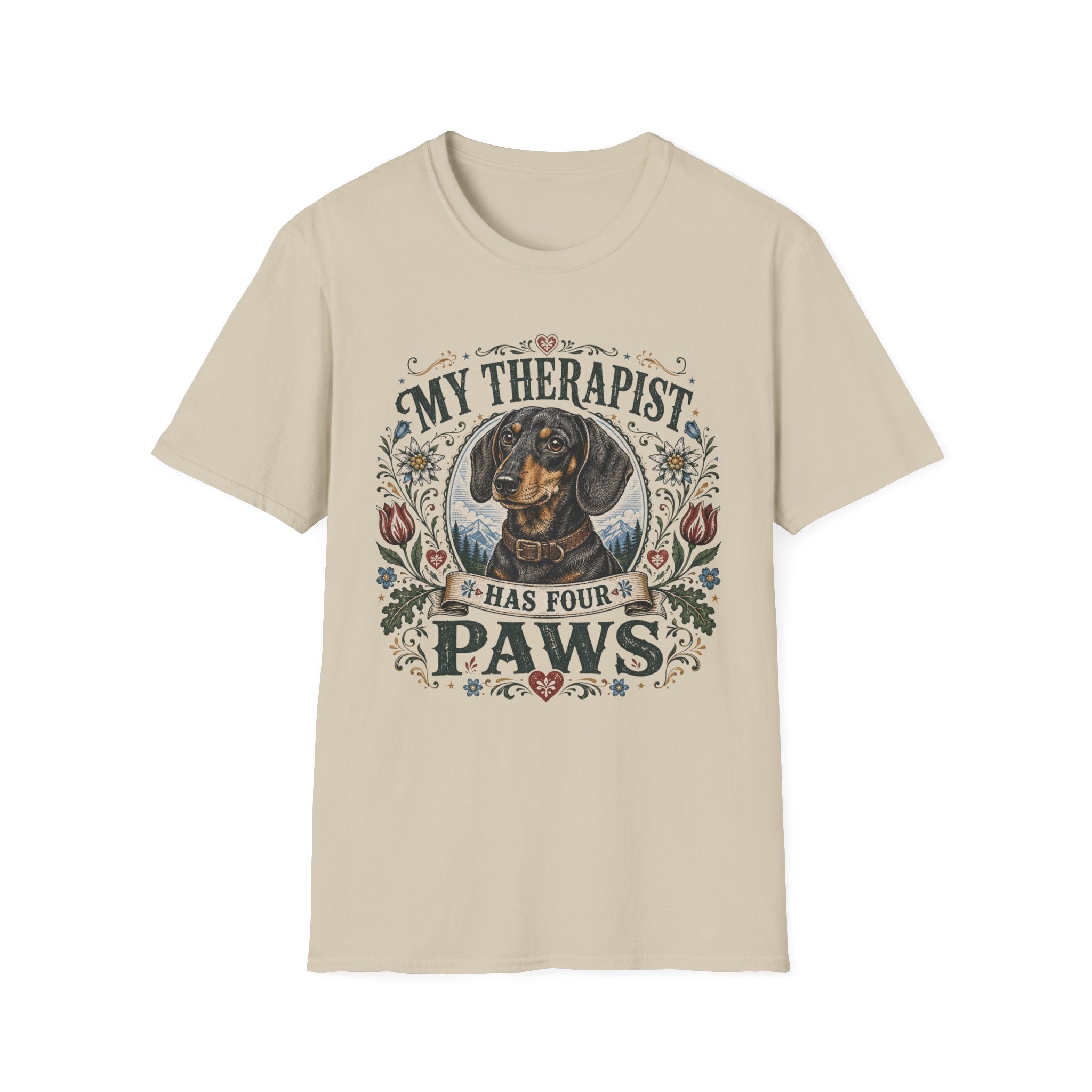 Dachshund My Therapist Has Four Paws T-shirt