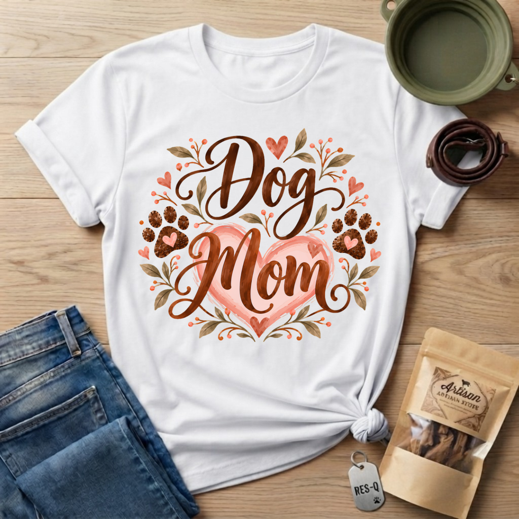 Dog Mom Heart T-Shirt