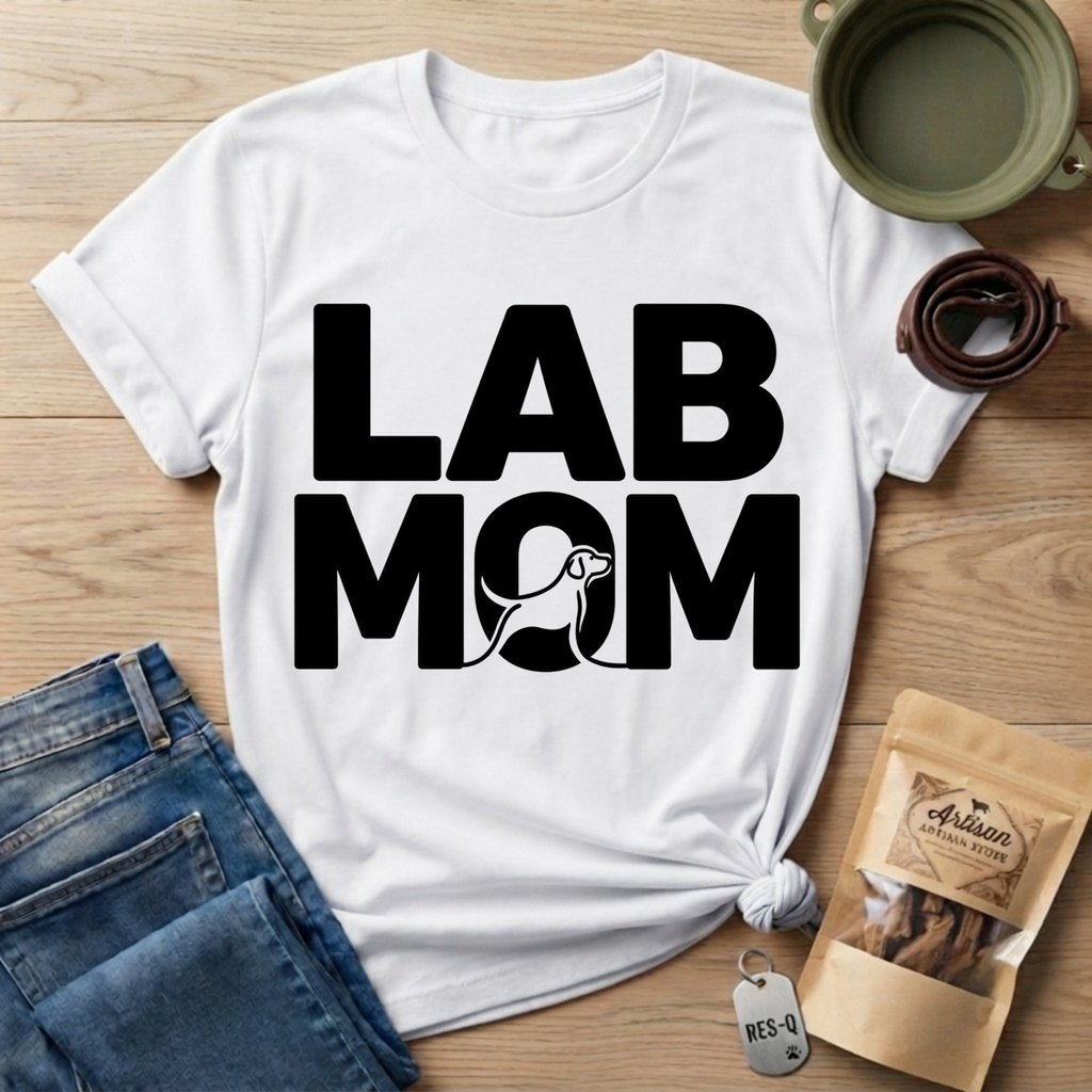 Lab Mom Text T-Shirt