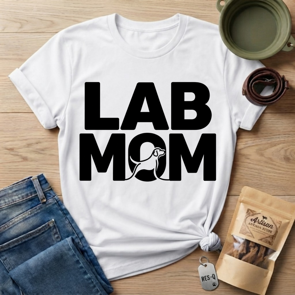 Lab Mom Text T-Shirt