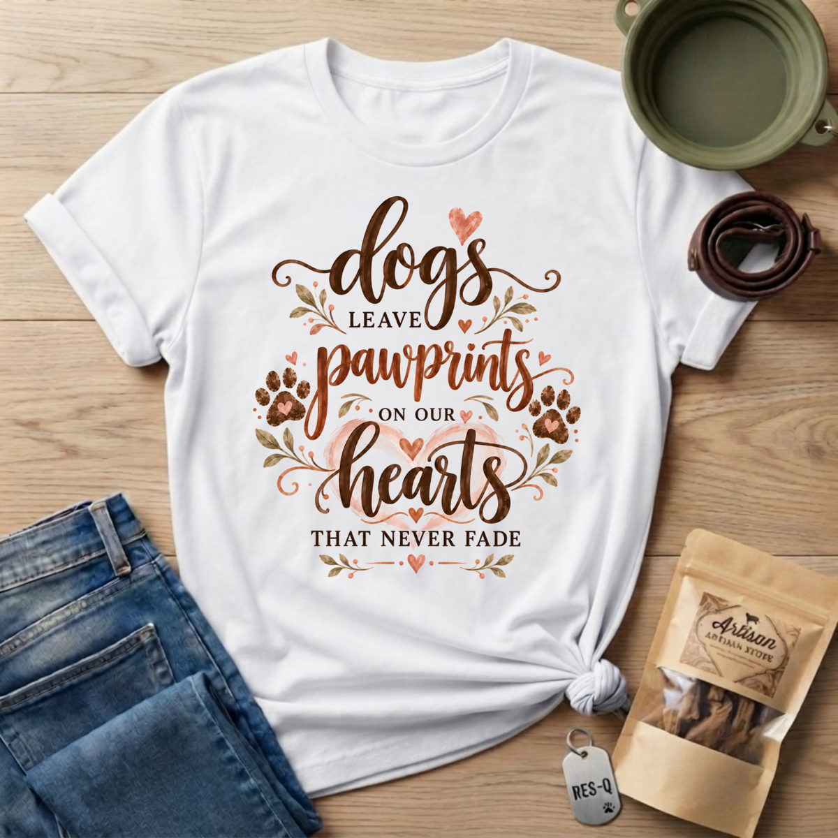 Pawprints Hearts T-Shirt
