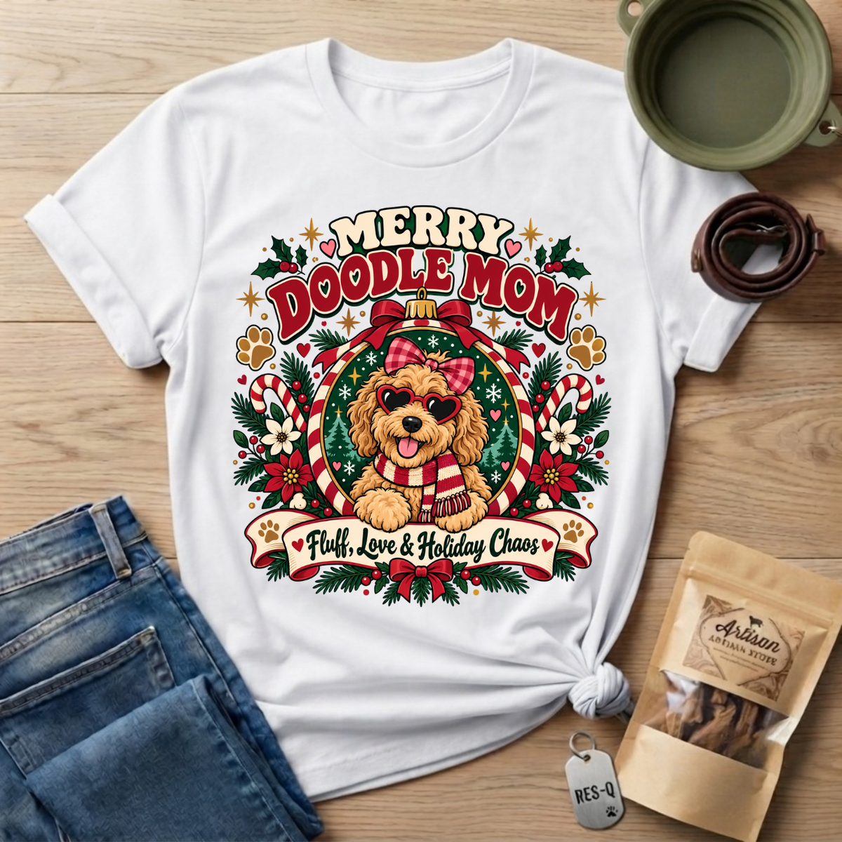 Merry Doodle Mom T-Shirt