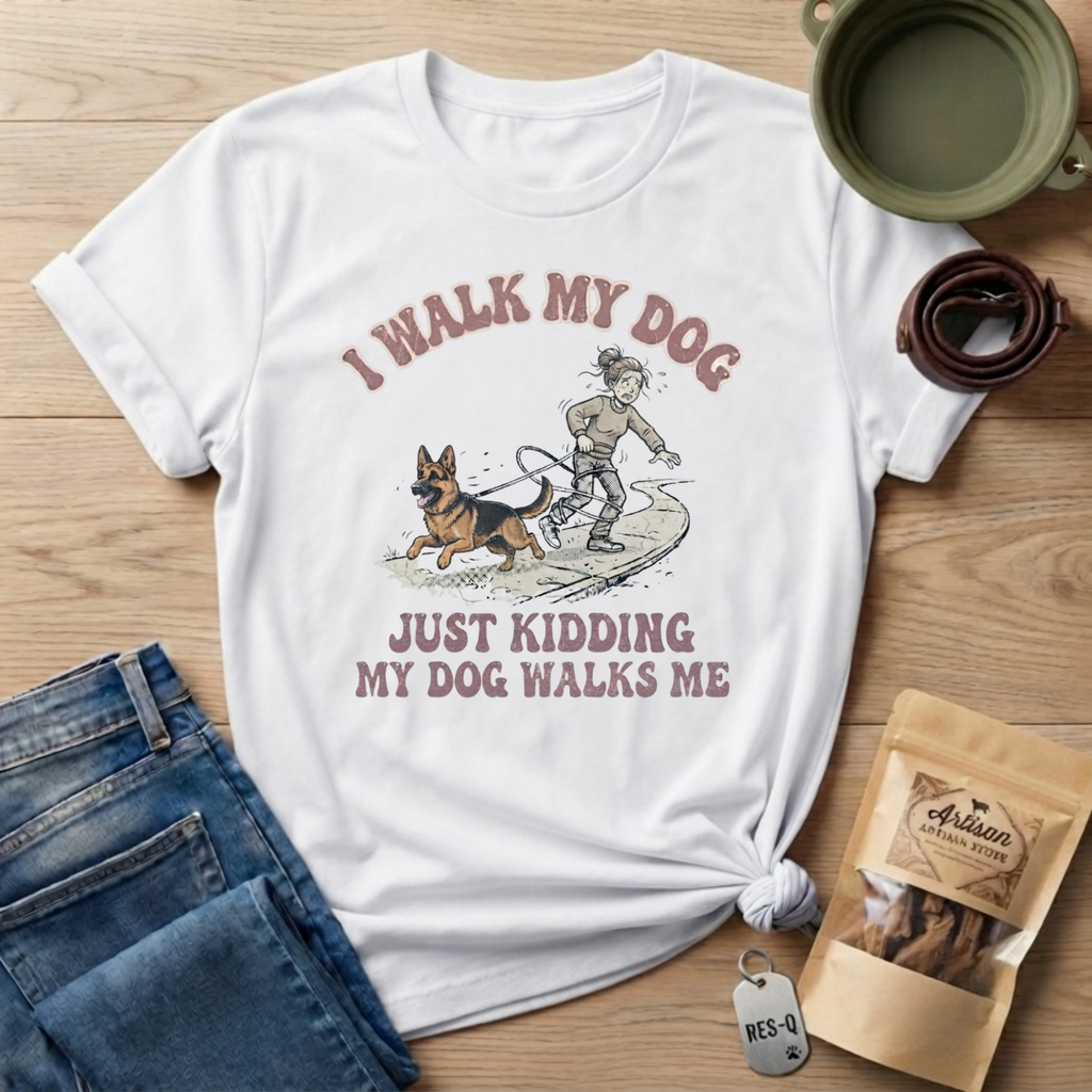 My Dog Walks Me T-Shirt