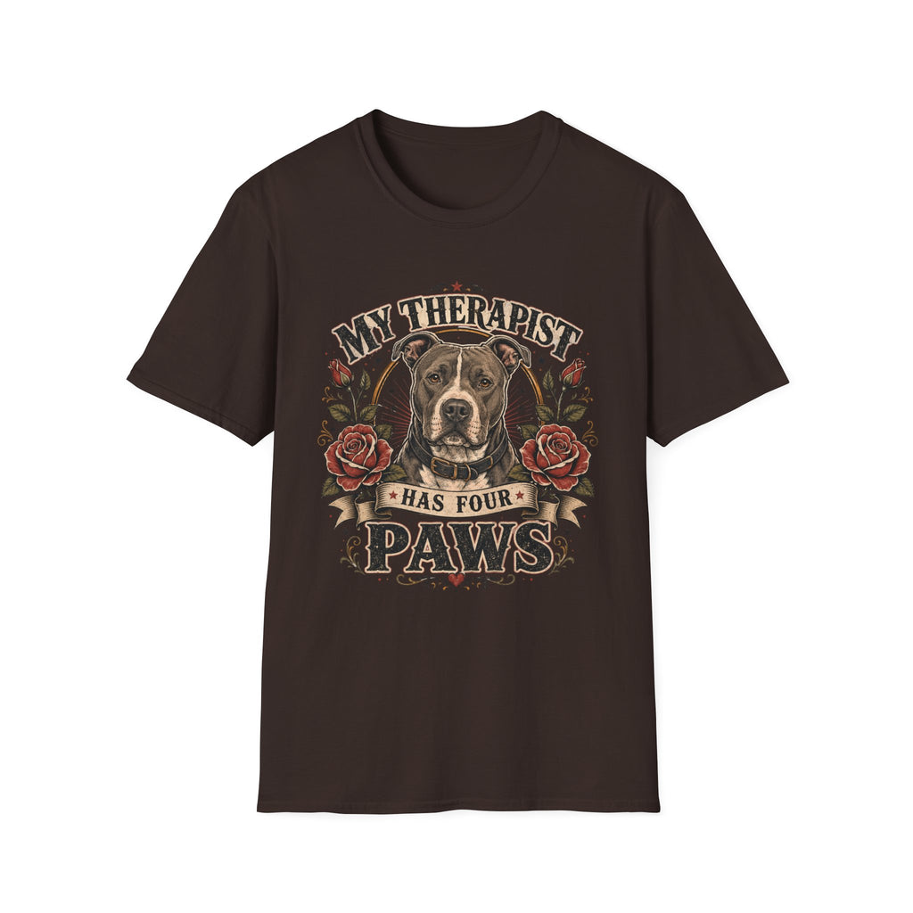 Pitbull My Therapist Has Four Paws T-Shirt