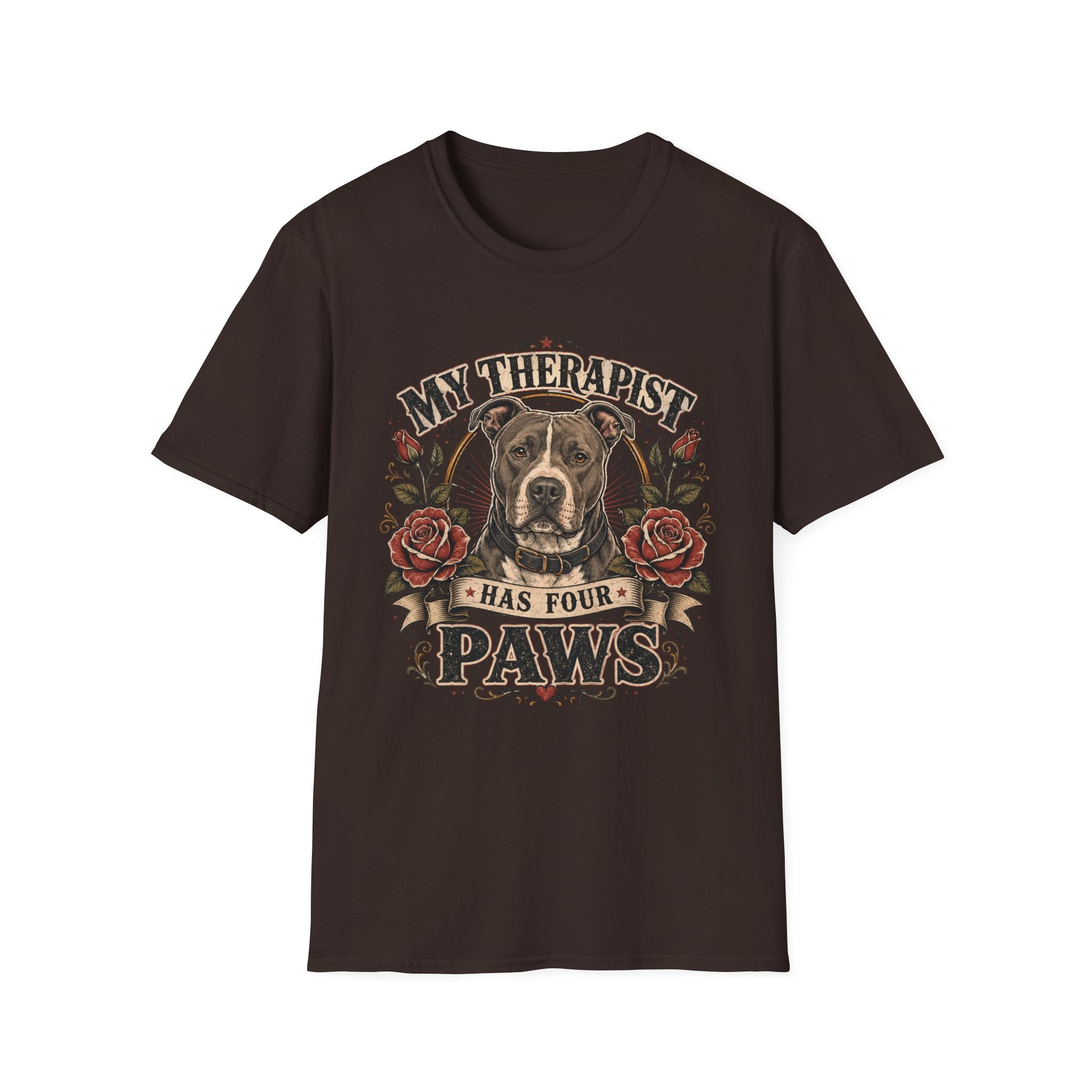 Pitbull My Therapist Has Four Paws T-Shirt