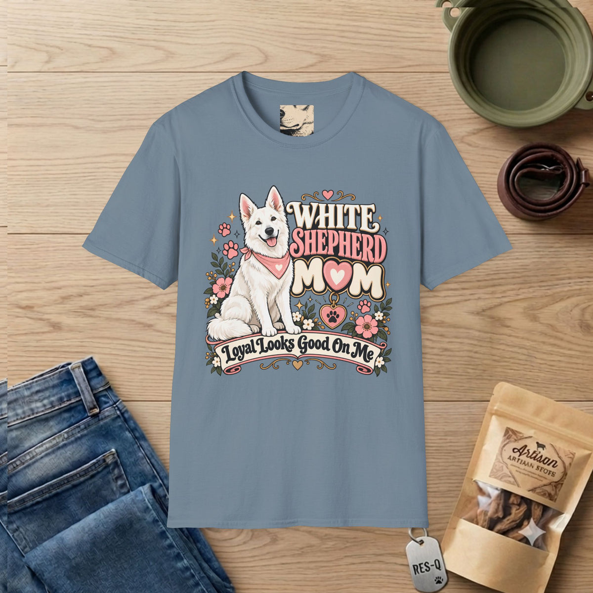 White Shepherd Mom T-Shirt