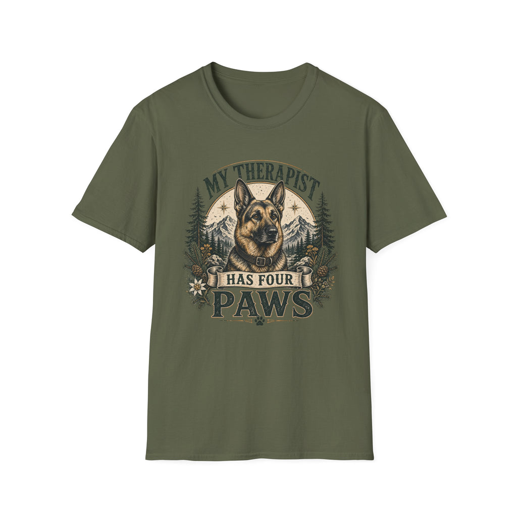 German Shepherd My Therapist Has Four Paws T-Shirt