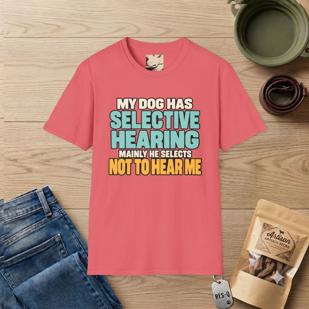 Selective Hearing Text T-Shirt