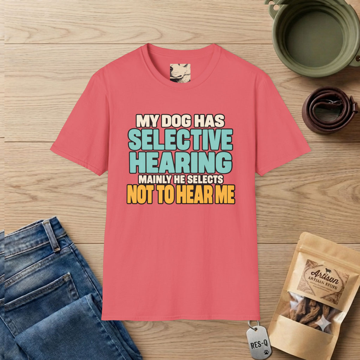Selective Hearing Text T-Shirt