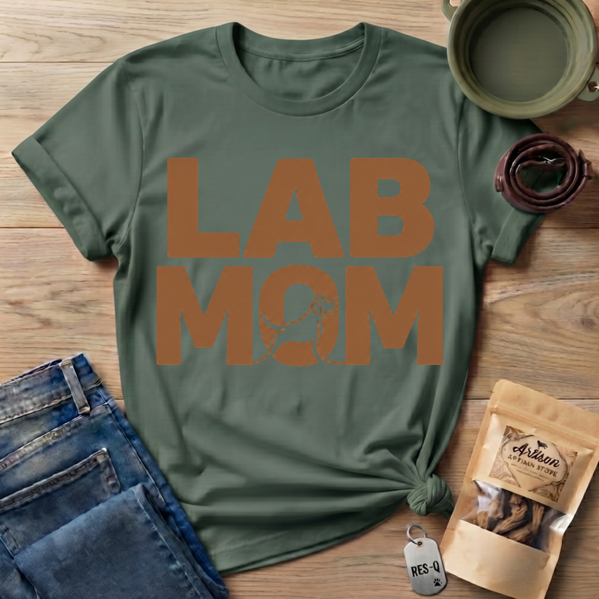 Lab Mom Text T-Shirt