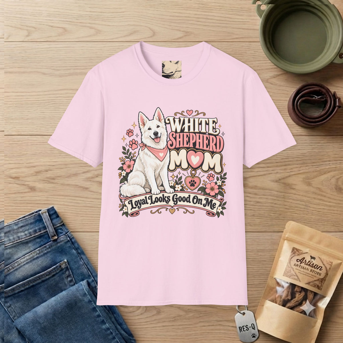 White Shepherd Mom T-Shirt