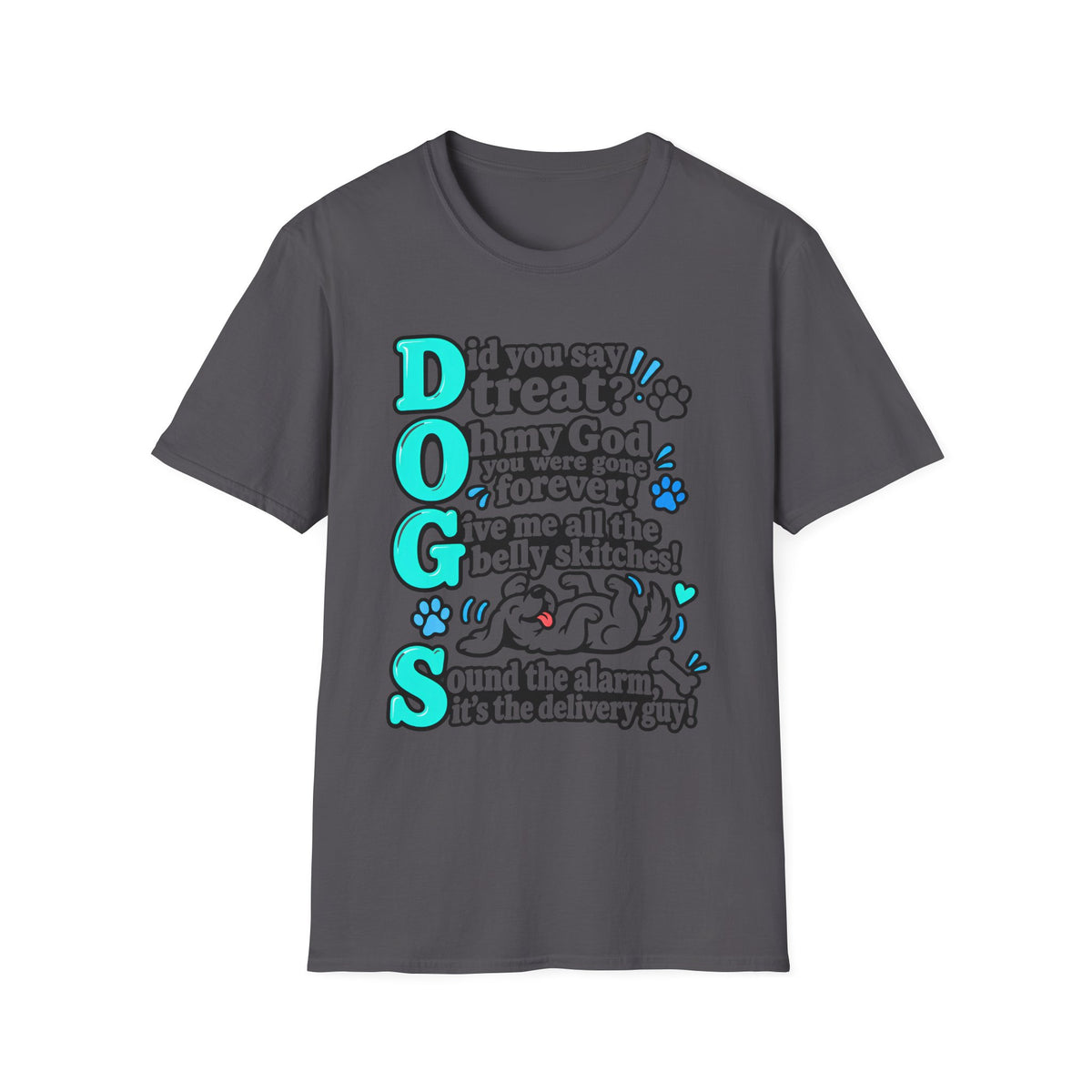 Teal DOGS   T-Shirt