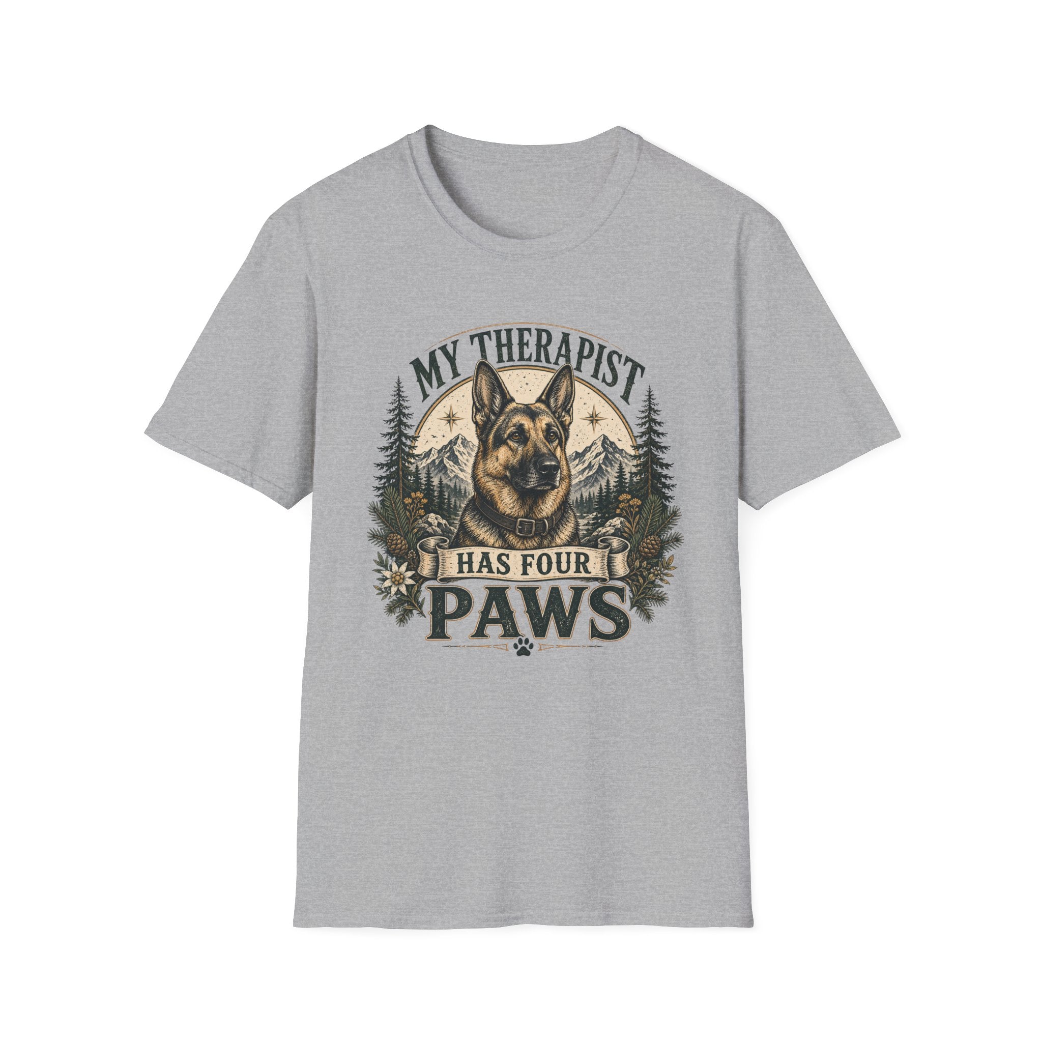 German Shepherd My Therapist Has Four Paws T-Shirt