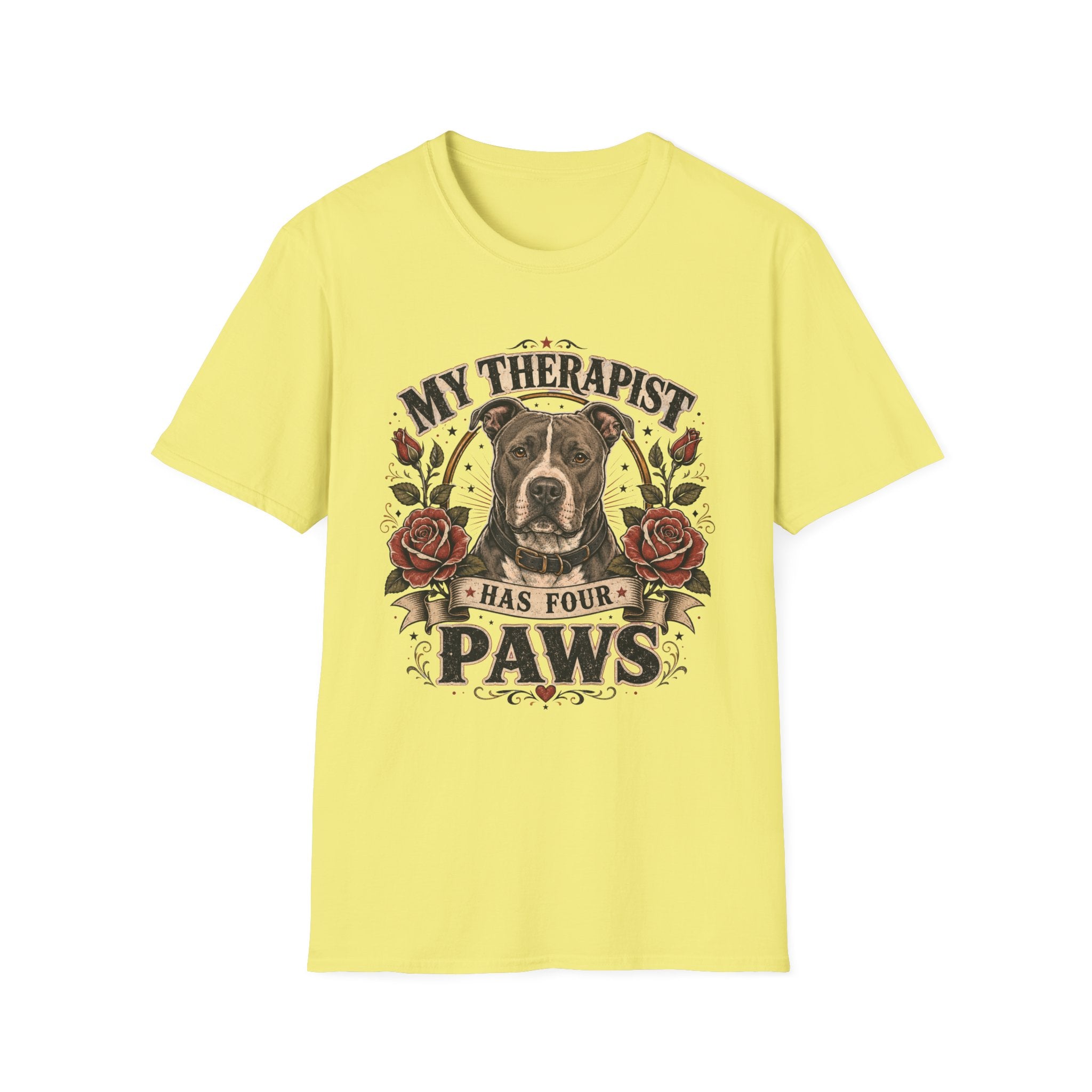 Pitbull My Therapist Has Four Paws T-Shirt