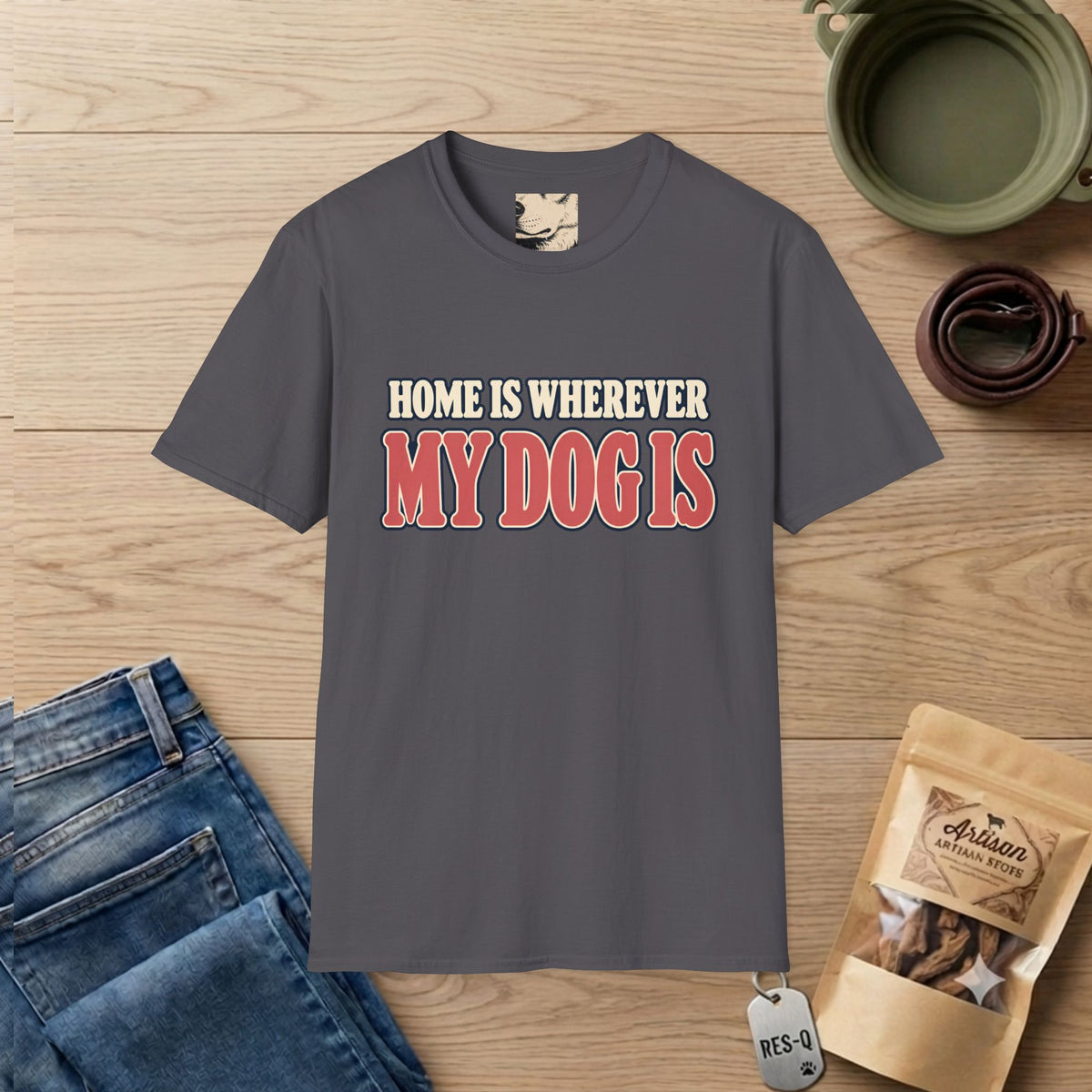 Home Is Text T-Shirt