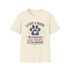 Leave A Mark Kindness and Treats Everywhere Pawprint T-Shirt