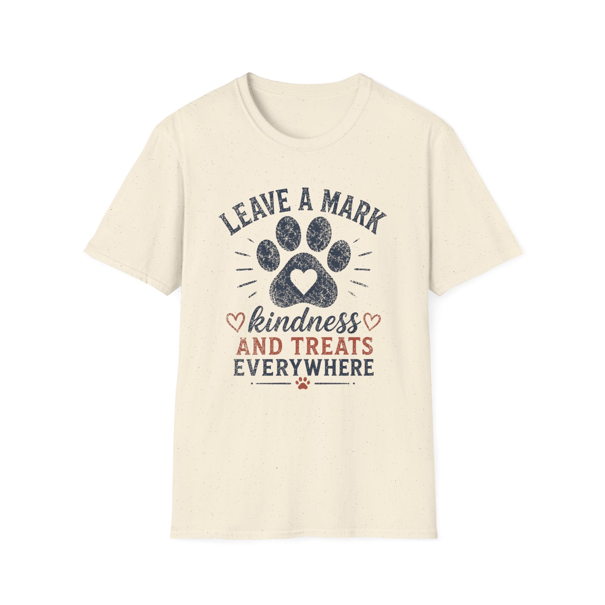 Leave A Mark Kindness and Treats Everywhere Pawprint T-Shirt