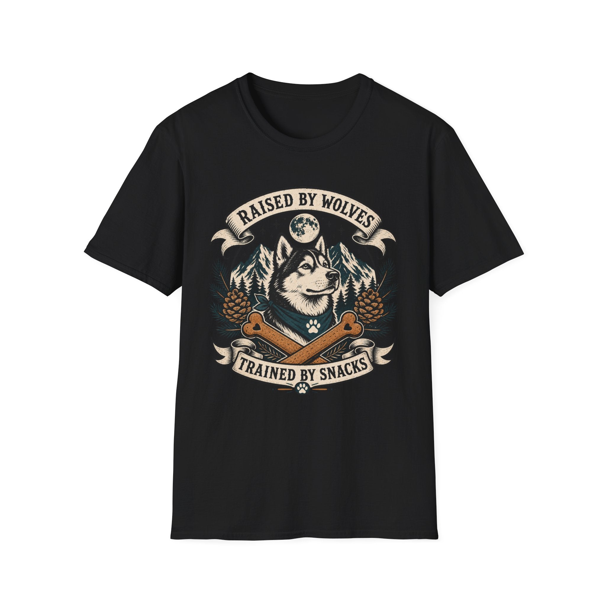 Raised By Wolves Trained By Snacks T-Shirt