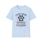 Leave A Mark Kindness and Treats Everywhere Pawprint T-Shirt