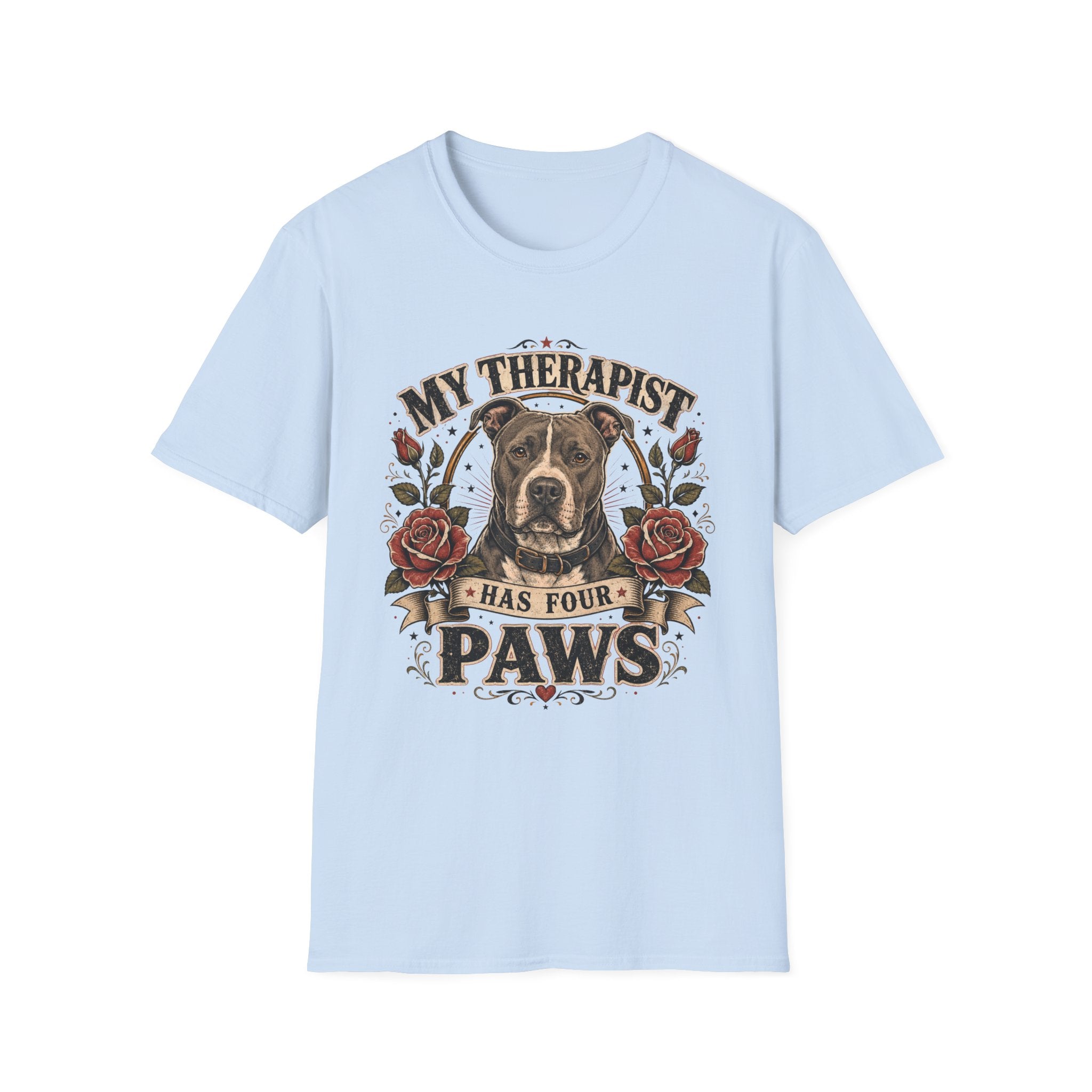 Pitbull My Therapist Has Four Paws T-Shirt