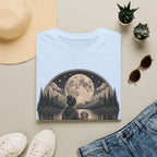 T-Shirt — 'My Favorite Hello, Hardest Goodbye' Moonlit Dog & Kid Scene