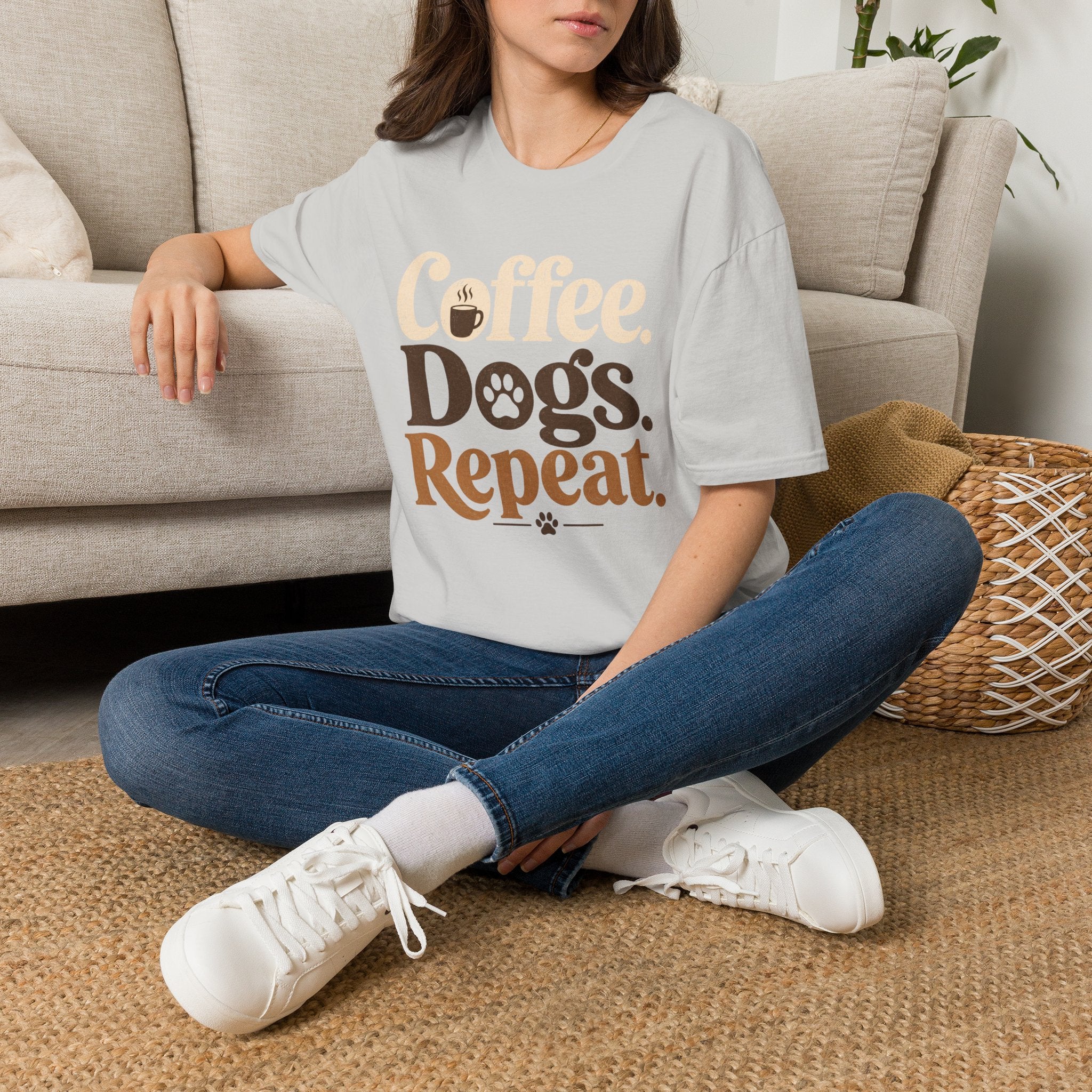 Coffee Dogs Repeat T-Shirt
