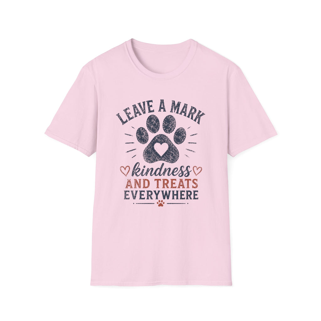 Leave A Mark Kindness and Treats Everywhere Pawprint T-Shirt