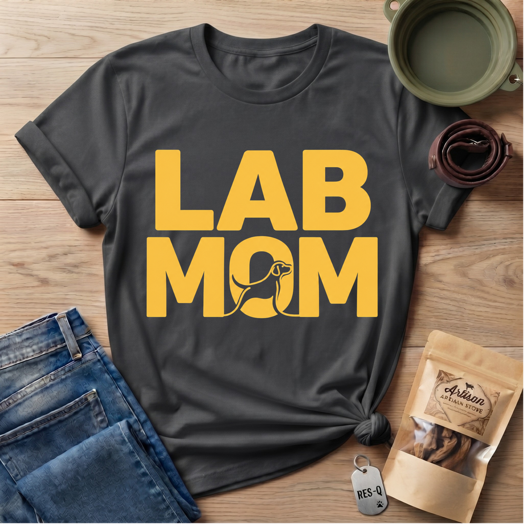 Lab Mom Text T-Shirt