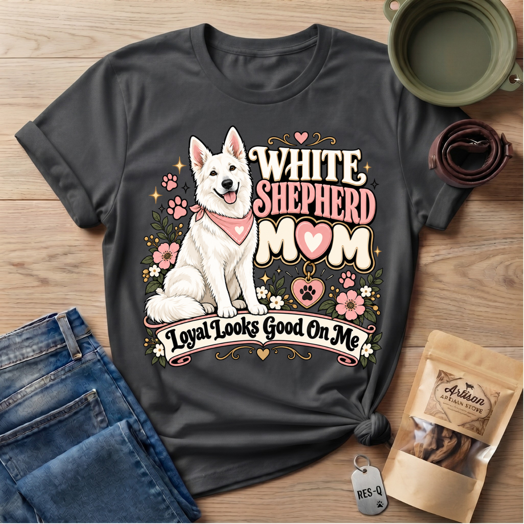 White Shepherd Mom T-Shirt