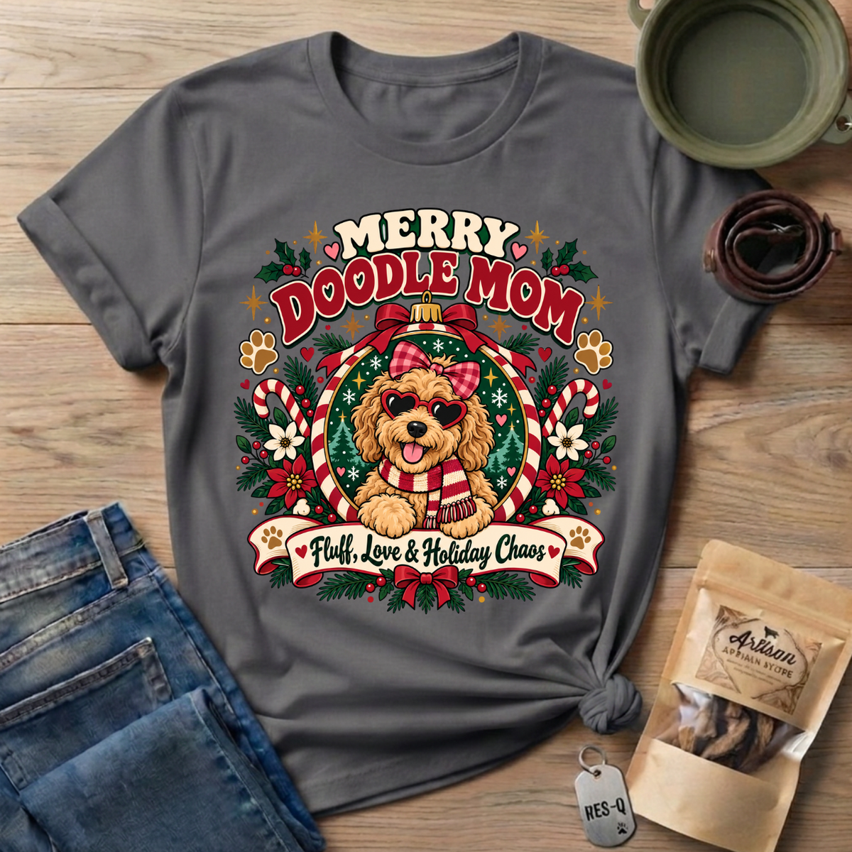 Merry Doodle Mom T-Shirt