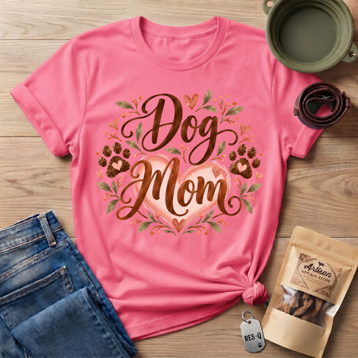 Dog Mom Heart T-Shirt