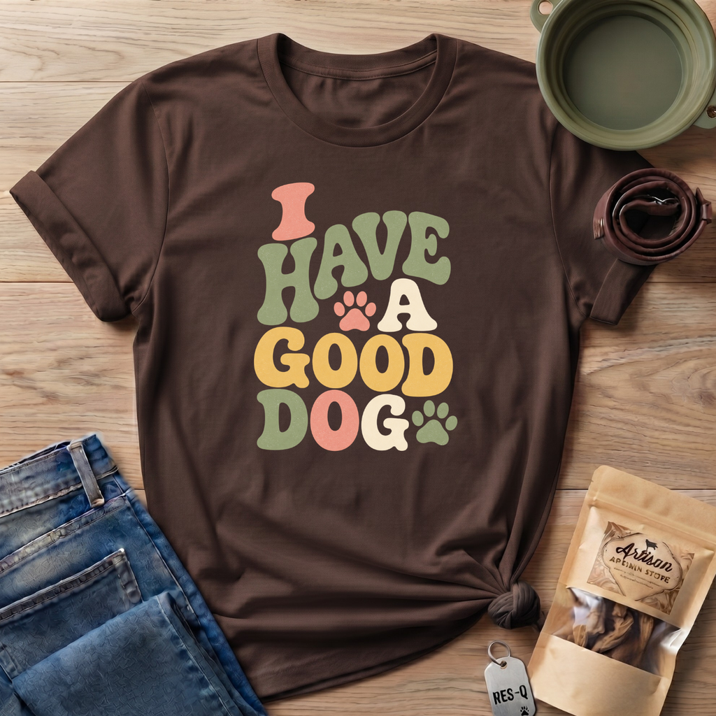 I Have A Good Dog Bubble T-Shirt