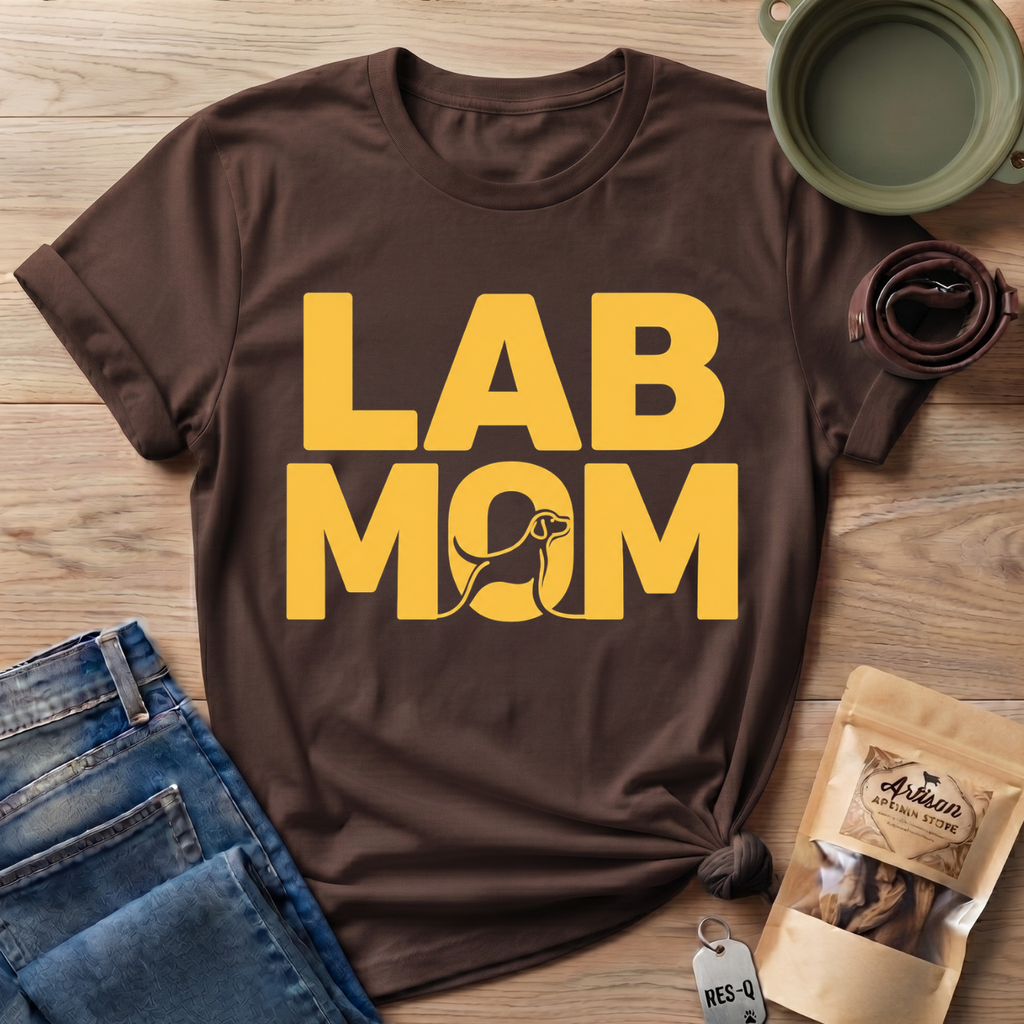 Lab Mom Text T-Shirt