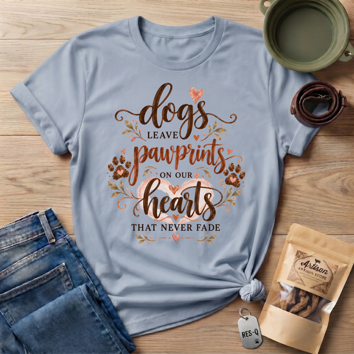 Pawprints Hearts T-Shirt
