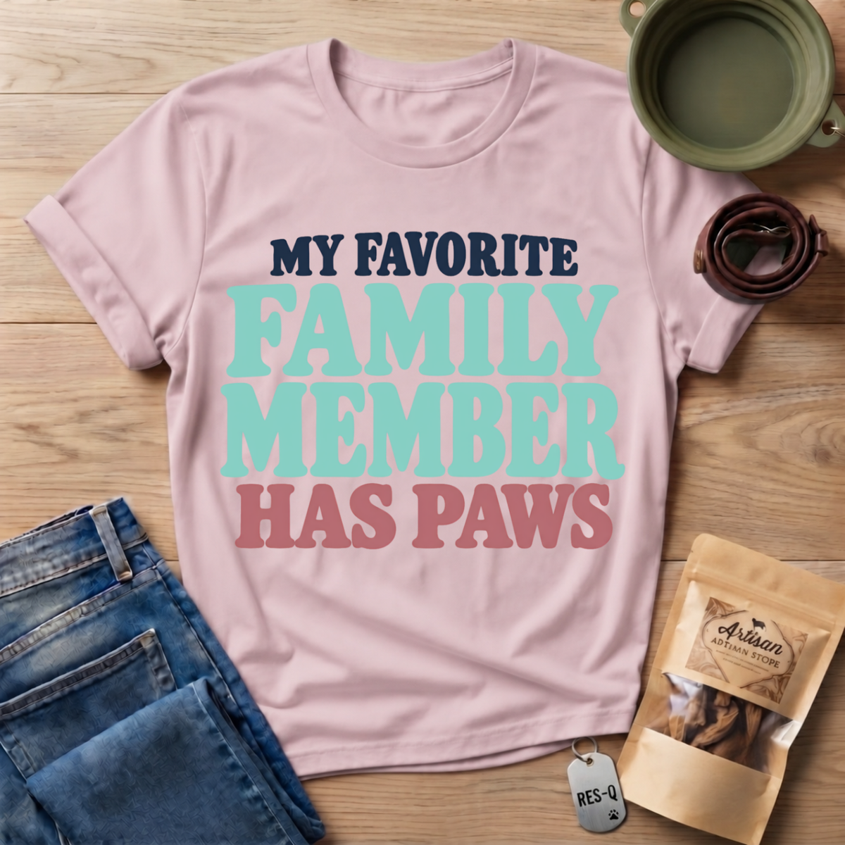 Favorite Family Text T-Shirt