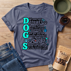 Teal DOGS   T-Shirt